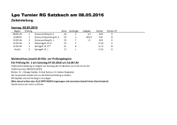 Lpo Turnier RG Satzbach am 08.05.2016