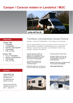 Camper / Caravan mieten in Landshut / MUC