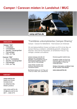 Camper / Caravan mieten in Landshut / MUC