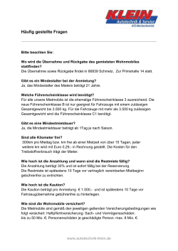 H&auml;ufig gestellte Fragen