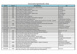 Veranstaltungskalender 2016