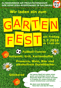 Einladung Gartenfest 2016 - eltern-am