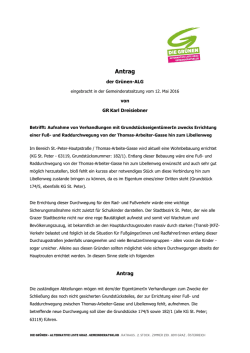Durchwegung Thomas-Arbeiter-Gasse