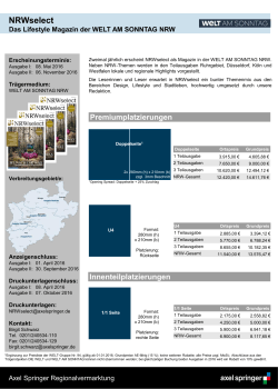 NRWselect - Factsheet 2016