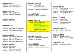 Veranstaltungsplan Eisenhüttenstadt Mai 2016 - Selbsthilfe