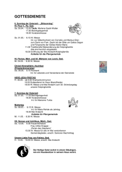gottesdienste - Katholische Kirchengemeinde Zierenberg