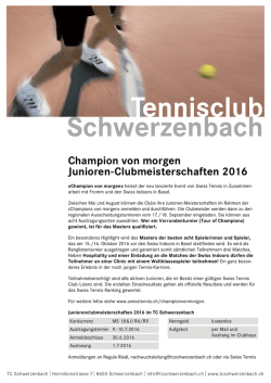 Champion von morgen Junioren-Clubmeisterschaften 2016