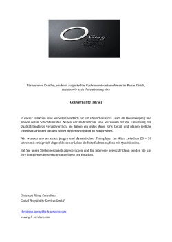 Gouvernante (m/w)