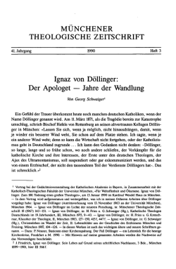 Ignaz von D&ouml;llinger: Der Apologet &mdash; Jahre der Wandlung