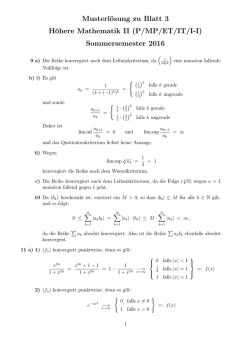 Musterlösung zu Blatt 3 Höhere Mathematik II (P/MP/ET/IT/I