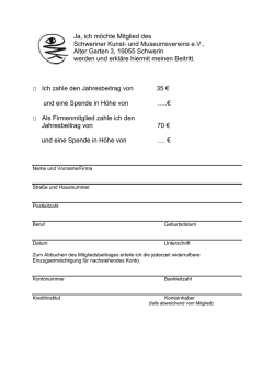 Mitglied werden - Schweriner Kunst