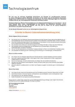 Die VDI Technologiezentrum GmbH arbeitet zukunftsorientiert im