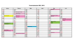MVL 2016 Kalender