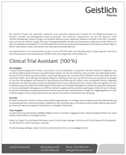 Clinical Trial Assistant (100 %)