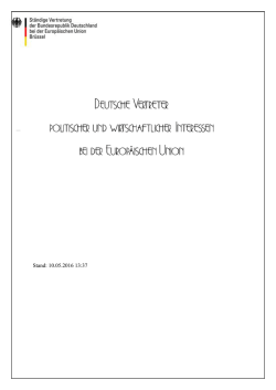 Stand: 10.05.2016 13:37 - Ständige Vertretung der Bundesrepublik