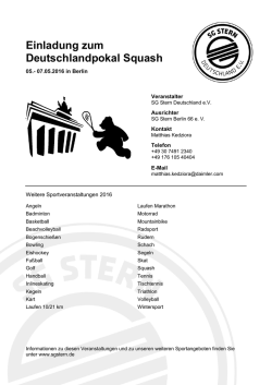 Ausschreibung - SG Stern Deutschland eV
