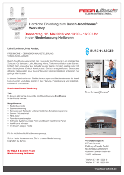 Donnerstag, 12. Mai 2016 von 13:00 &ndash; 16:00