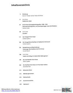 Inhaltsverzeichnis