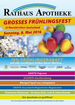 GroSSeS Fr&uuml;hlinGSFeSt - Rathaus Apotheke Neunkirchen