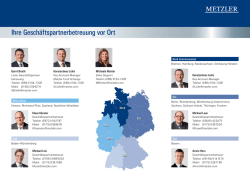 Ihre Gesch&auml;ftspartnerbetreuung vor Ort