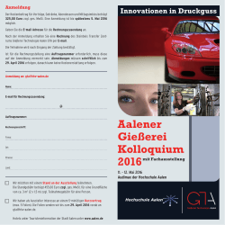 Aalener Gießerei Kolloquium 2016 - GTA