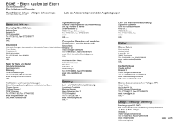 EckE Anbieterverzeichnis - E&copy;ke Eltern kaufen bei Eltern