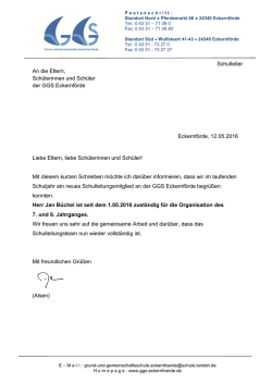 Information der Schulleitung! - GGS