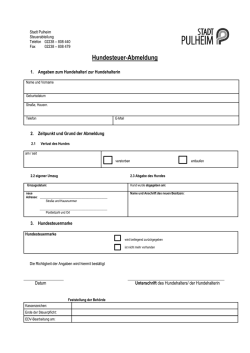 Hundesteuer-Abmeldung