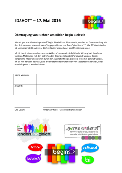 IDAHOT* &ndash; 17. Mai 2016