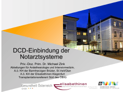 DCD-Einbindung der Notarztsysteme