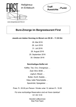 Bure-Zmorge im Bergrestaurant First