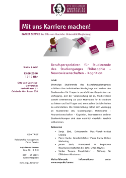 Flyer zur Veranstaltung - Otto-von-Guericke