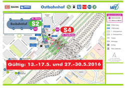 G&uuml;ltig: 13.-17.5. und 27.-30.5.2016 - Die S