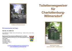 Toilettenwegweiser für Charlottenburg