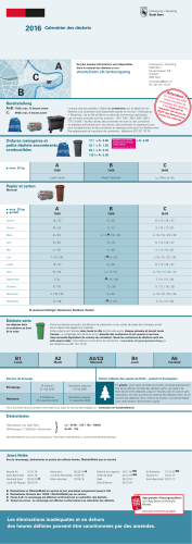 Abfallkalender 2016 / Französisch