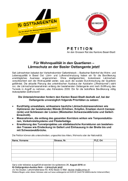 petition - Verein Ausbau Osttangente