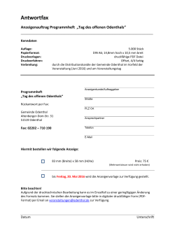 Antwortfax - Gemeinde Odenthal