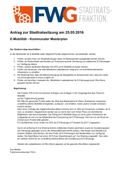 Antrag - FWG Stadtratsfraktion Mainz