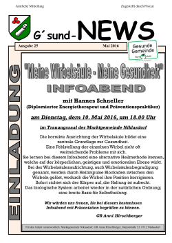 G&acute;sund-NEWS - Marktgemeinde Niklasdorf