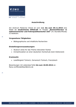 studentische Hilfskraft für das Projekt "Benimmliteratur in