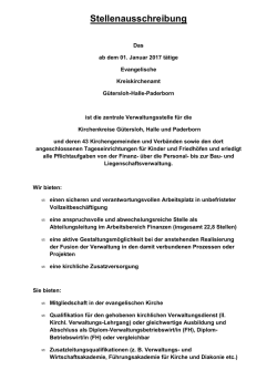 eine/n Leiter/in f&uuml;r die Abteilung Finanzen