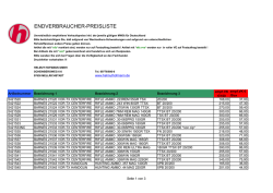Preisliste BARNES AMMO