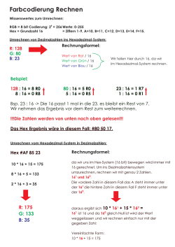 Farbcodierungen RechnenPDF von Marcel Lanny
