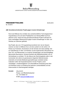 pressemitteilung - LTZ Augustenberg