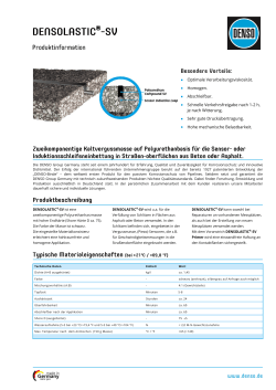 DENSOLASTIC ® -SV Produktinformation DENSOLASTIC