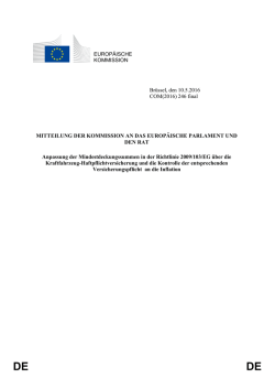 246 final MITTEILUNG DER KOMMISSION AN DAS EUROPÄISCHE