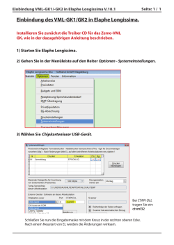 Einbindung des VML-GK1/GK2 in Elaphe Longissima.
