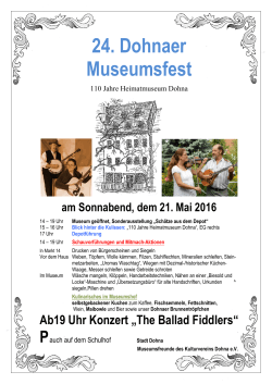 Museumsfestplakat Mai 2016