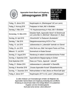 Jahresprogamm 2016 - appenzellerverein.ch