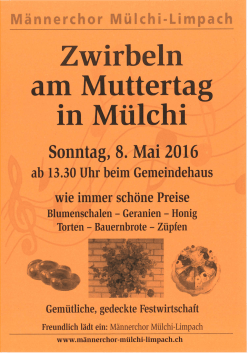 traditionelles Zwirbelen - Männerchor Mülchi
